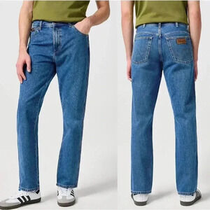 Wrangler Mens Medium Wash Blue Straight Leg Texas Non Stretch Jeans Size 40 X 34